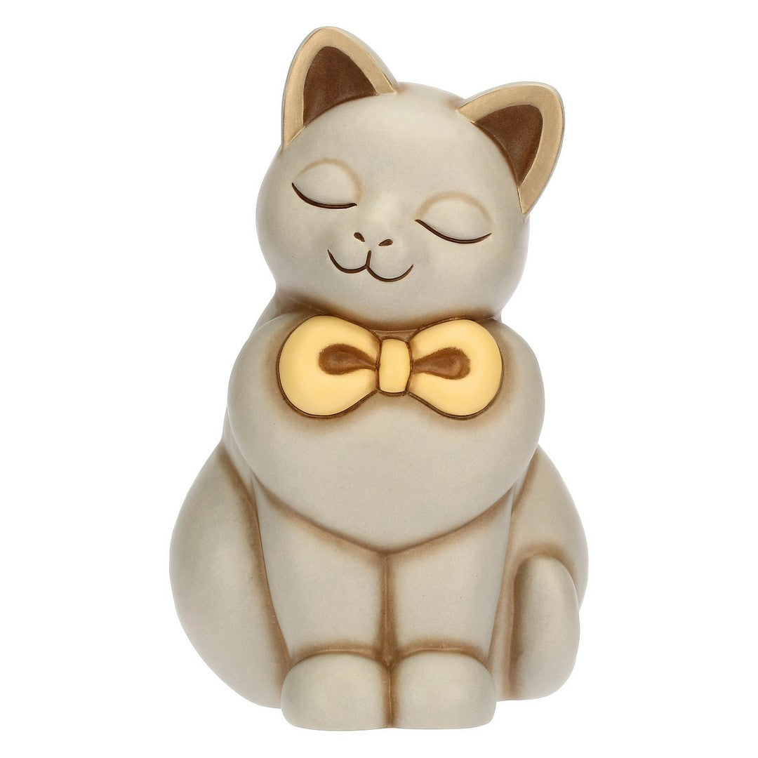 Thun Gatto Momi con fiocco in ceramica, grande - T10035276H90