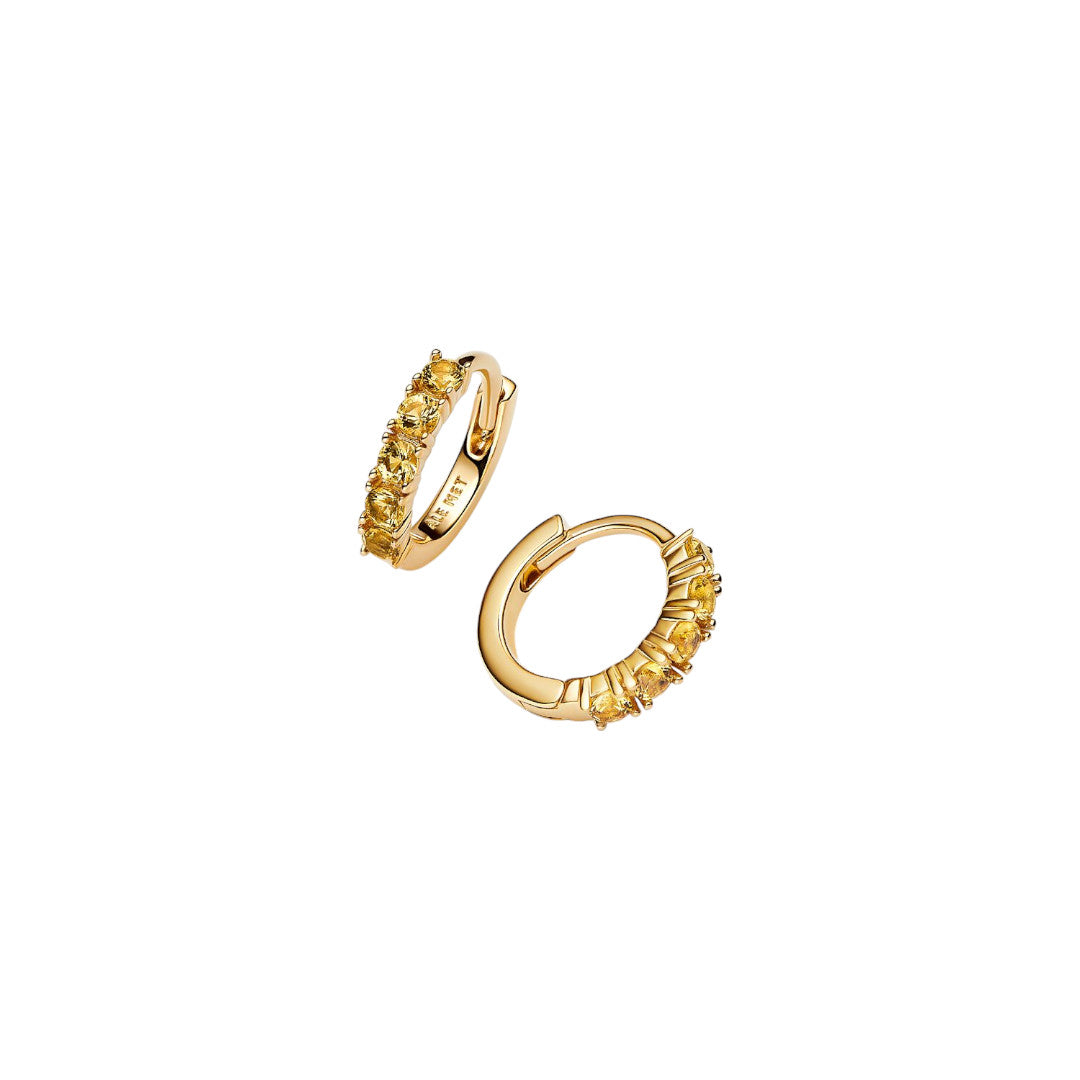 Orecchini Donna Pandora Cerchi Piccoli Cristalli Gialli - 263849C01
