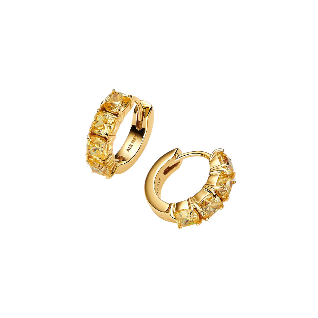 Orecchini Donna Pandora Cerchi Cristalli Gialli - 263851C02