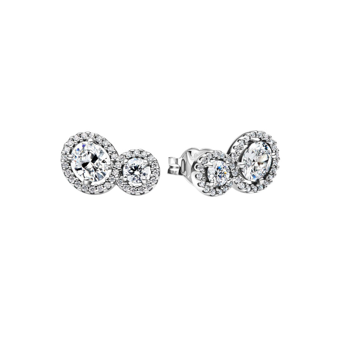 Orecchini Donna Pandora Doppia Pietra Luminosa - 293774C01