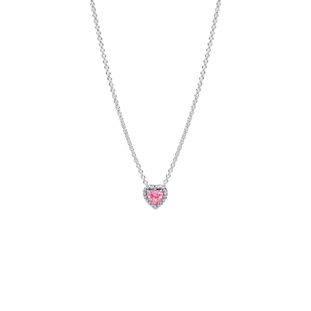 Collana Donna Pandora Cuore in Rilievo Rosa - 398425C02