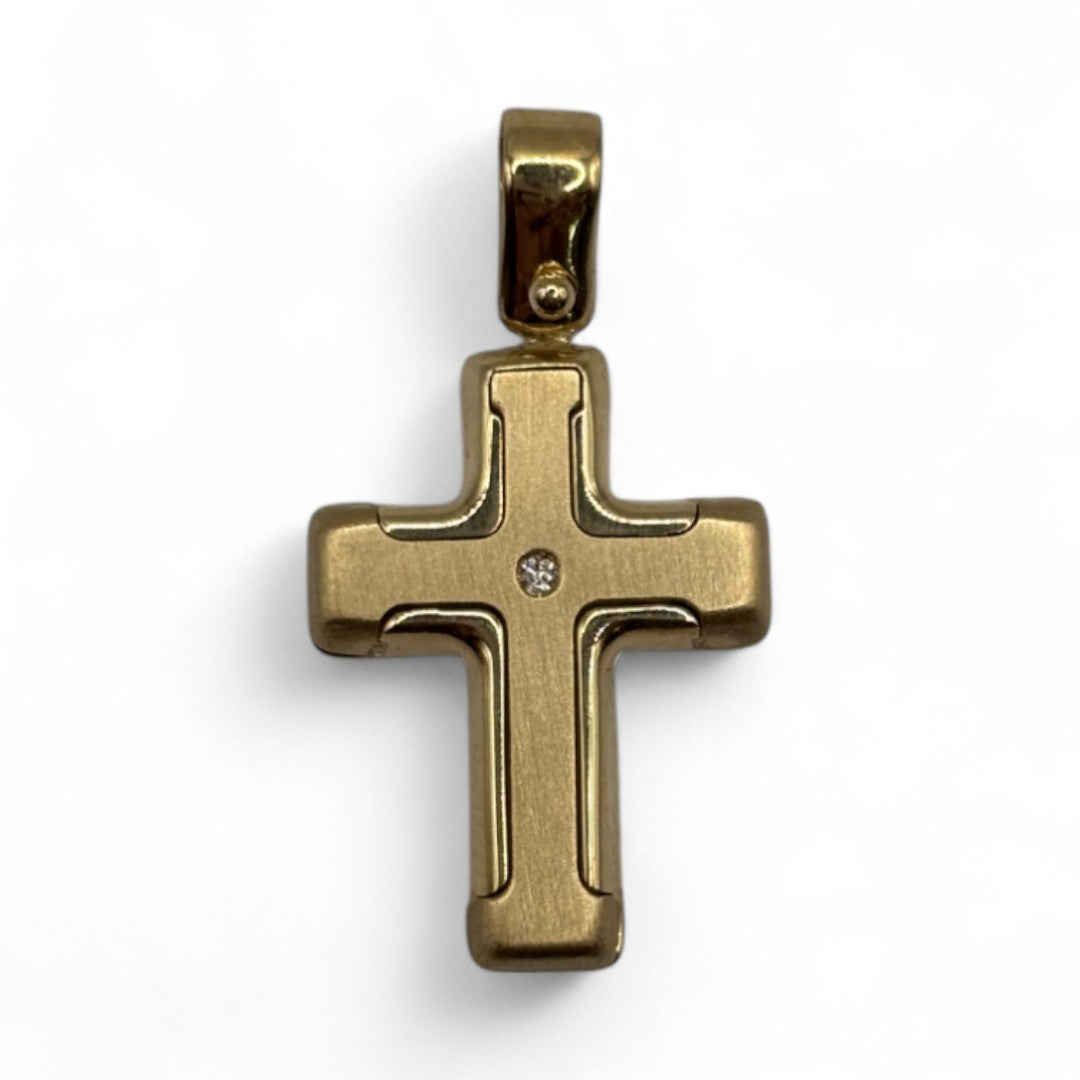 Croce In Oro Con Diamantino - CR2