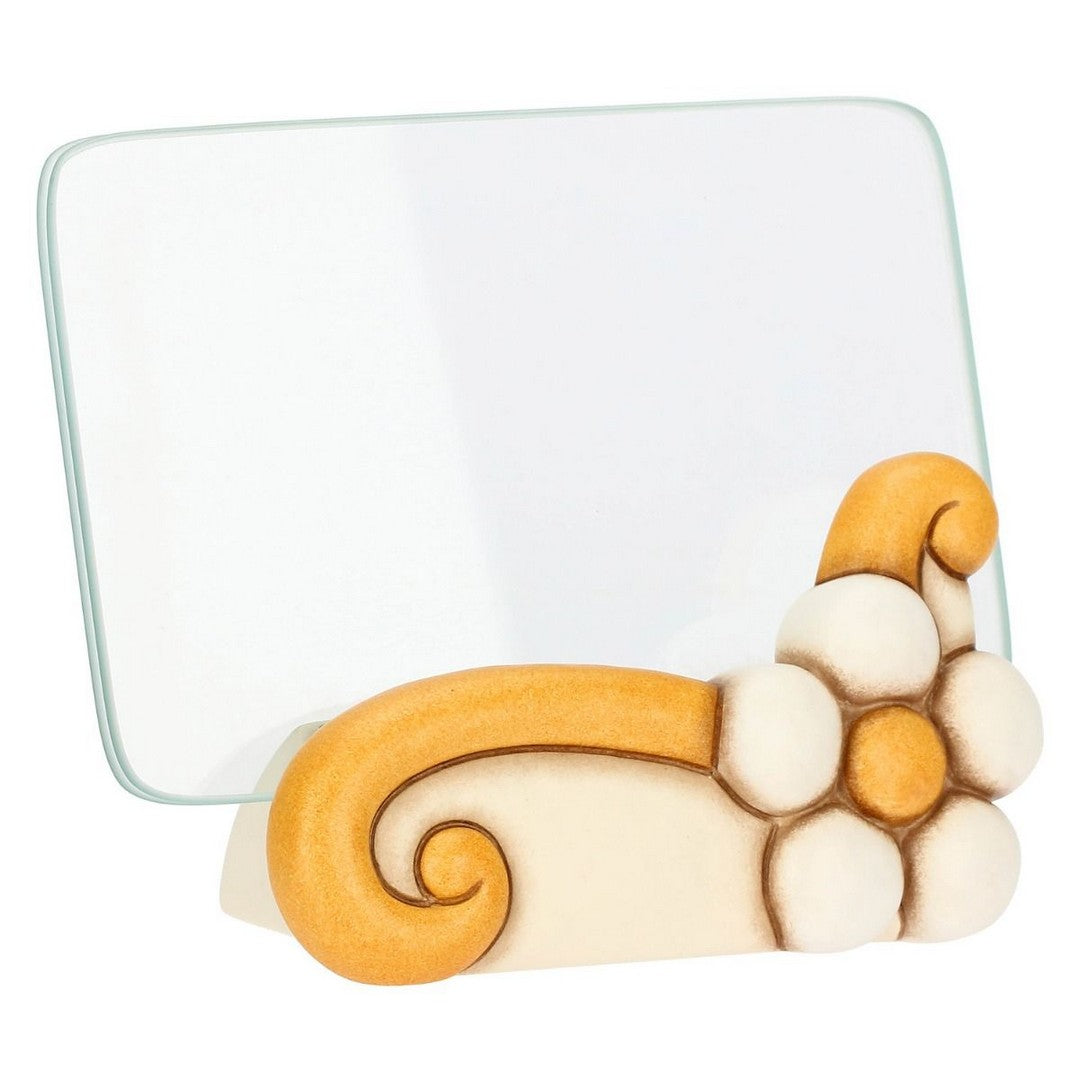 Thun Portafoto in ceramica e vetro Eolia con margherita, medio - C3261H90