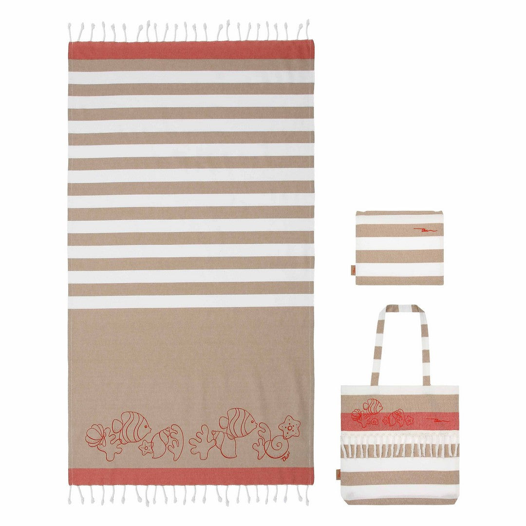 Thun Set borsa, pochette e telo mare Mare da amare - T10570343P00T