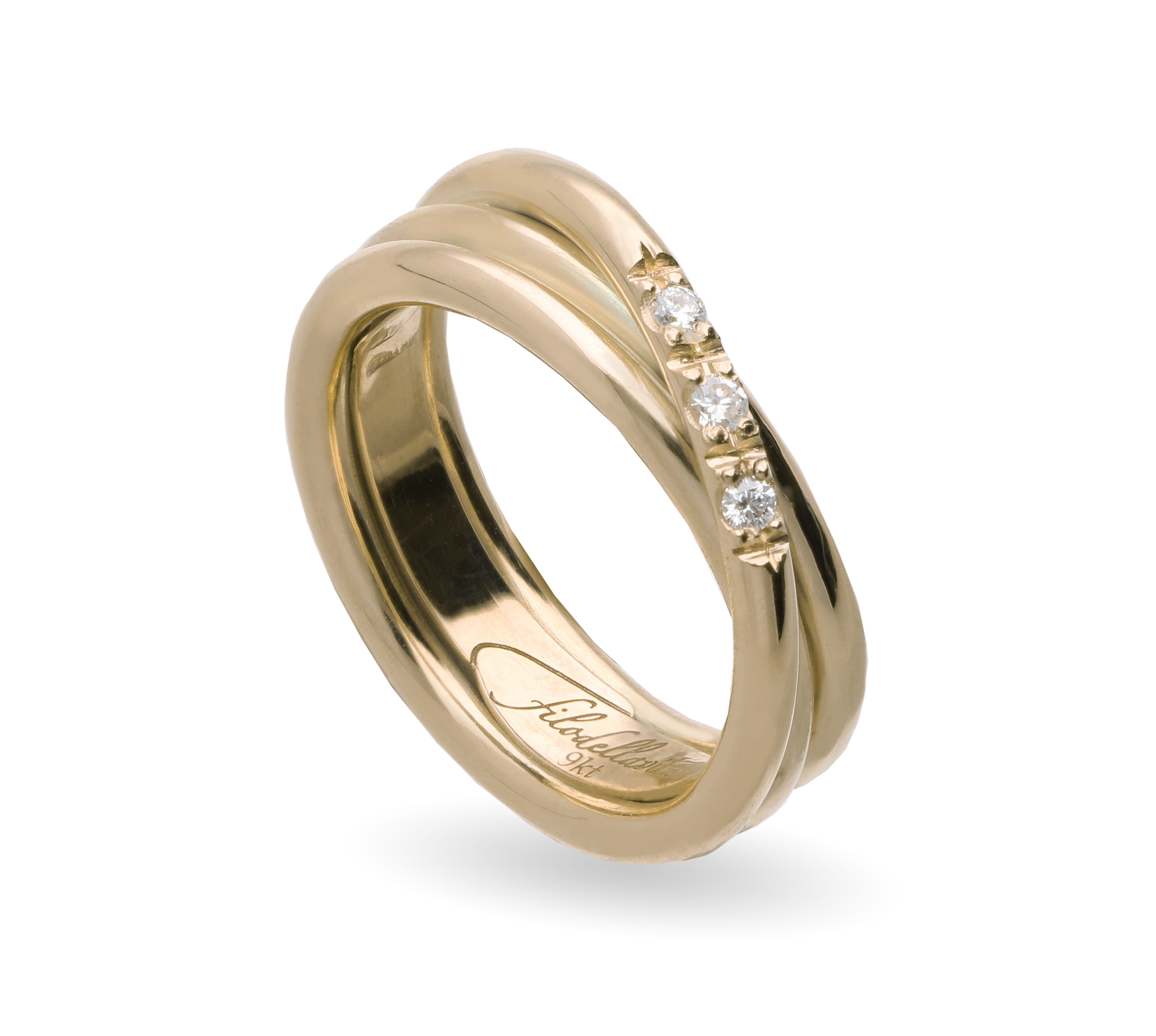 Anello Filodellavita Prezioso Collection - AN322G-3BT