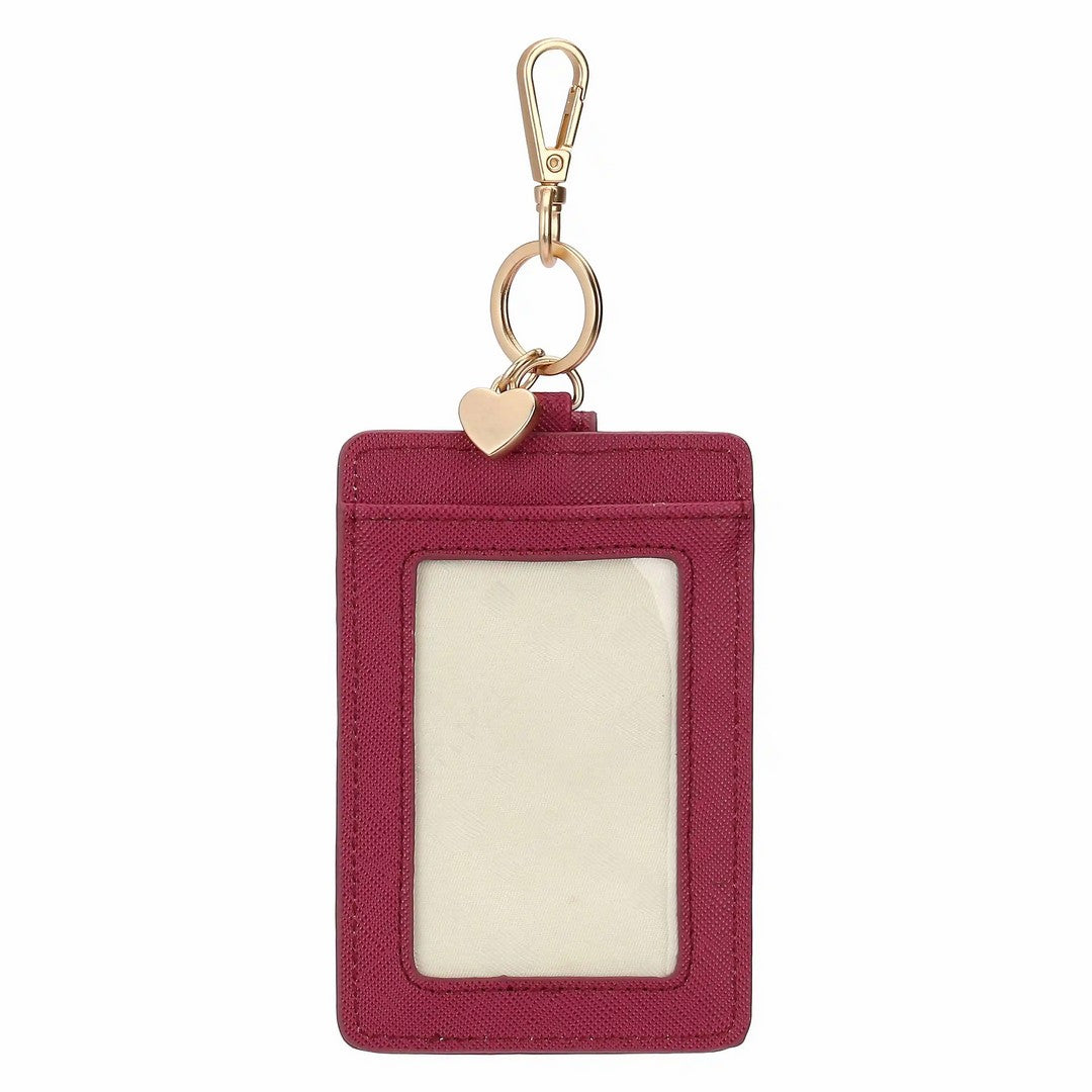 Thun Porta carte con gancio in ecopelle, cherry - t10787648p00