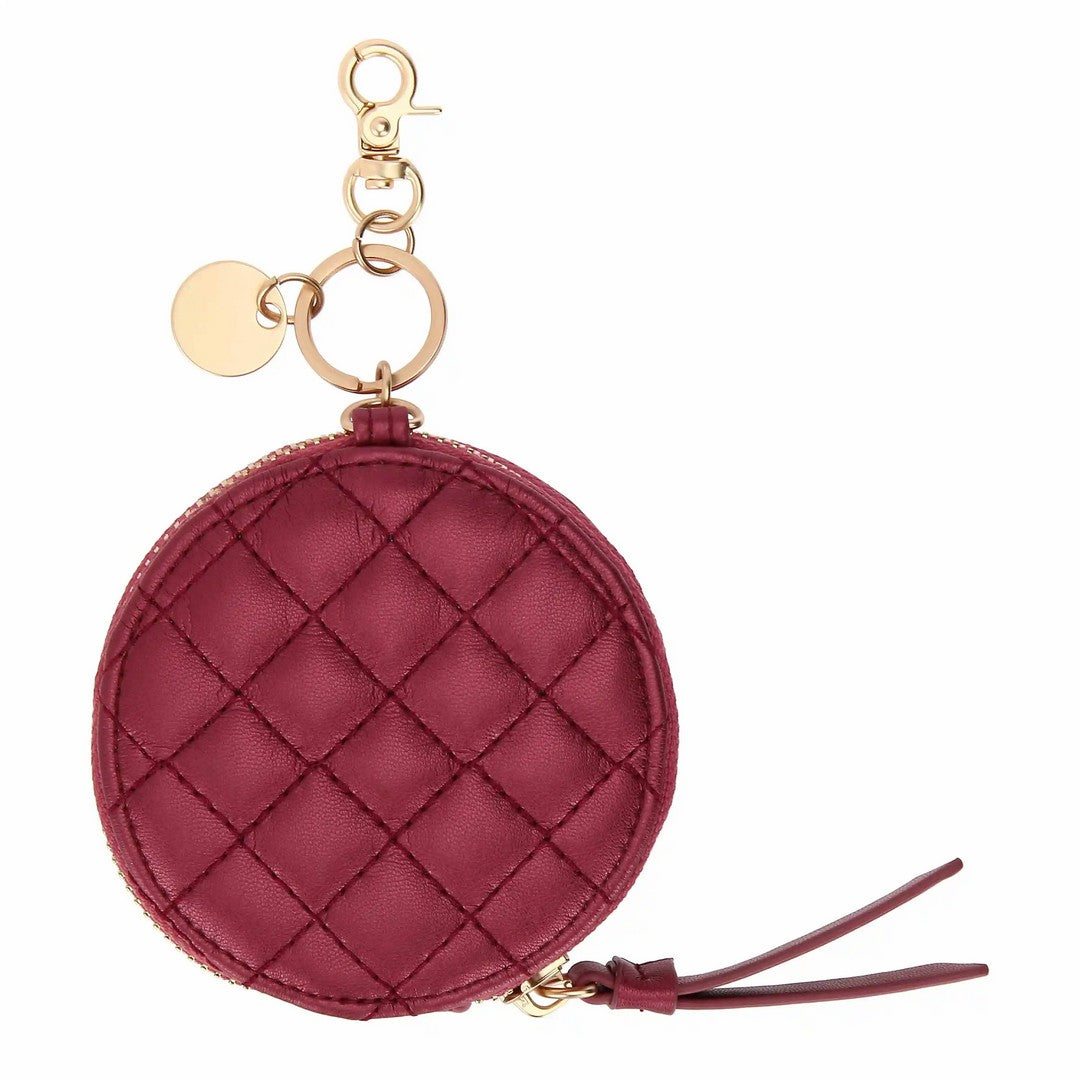 Thun Portachiavi rotondo con zip, cherry - T10782345P00
