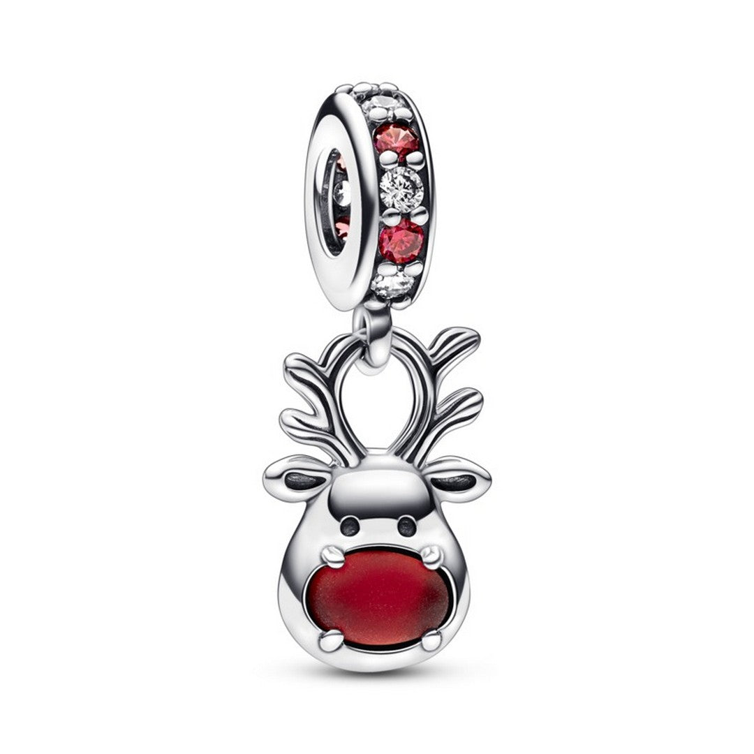 Pendente Donna Pandora Renna Naso Rosso Vetro di Murano - 792330C01 - Gioielleria De Patto