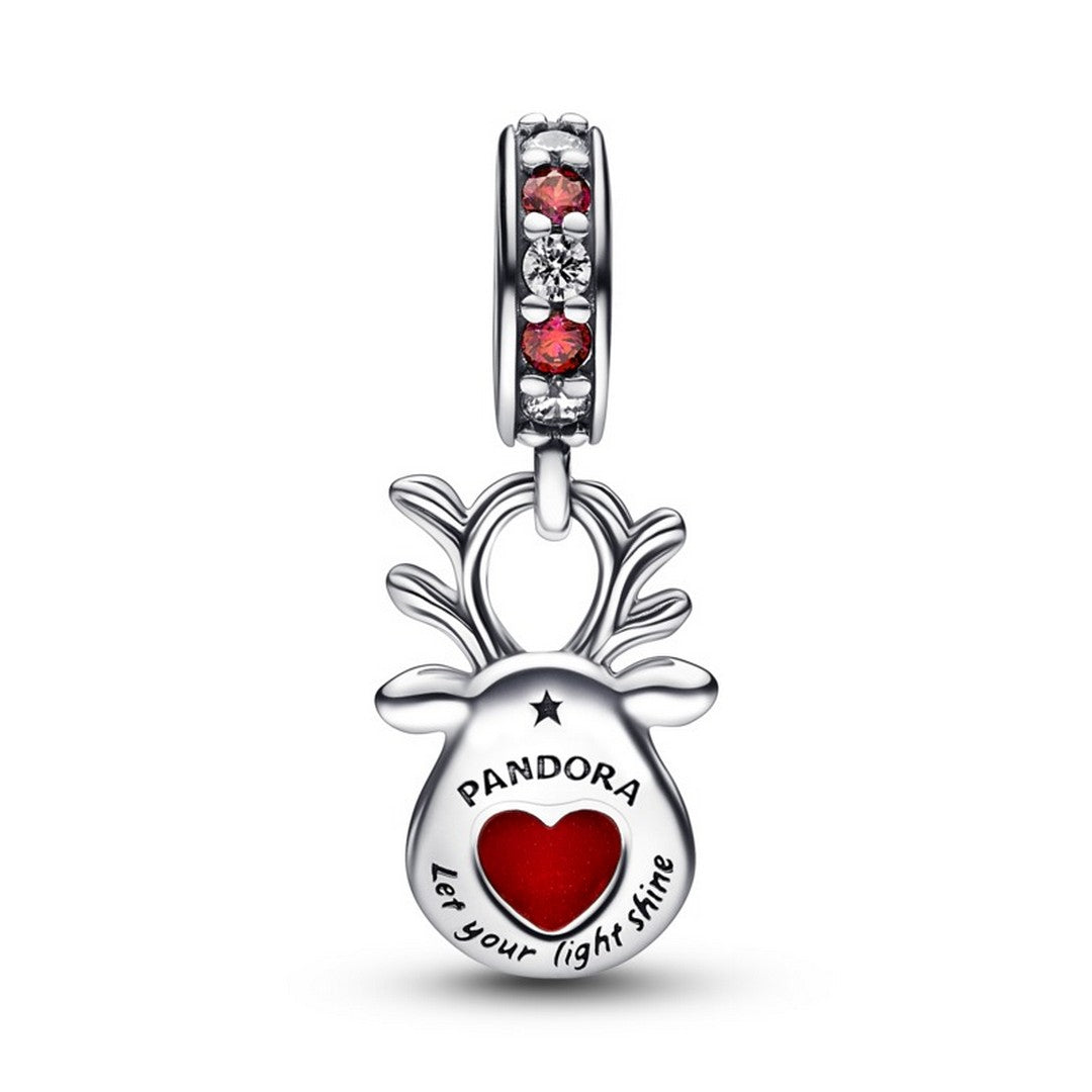 Pendente Donna Pandora Renna Naso Rosso Vetro di Murano - 792330C01 - Gioielleria De Patto