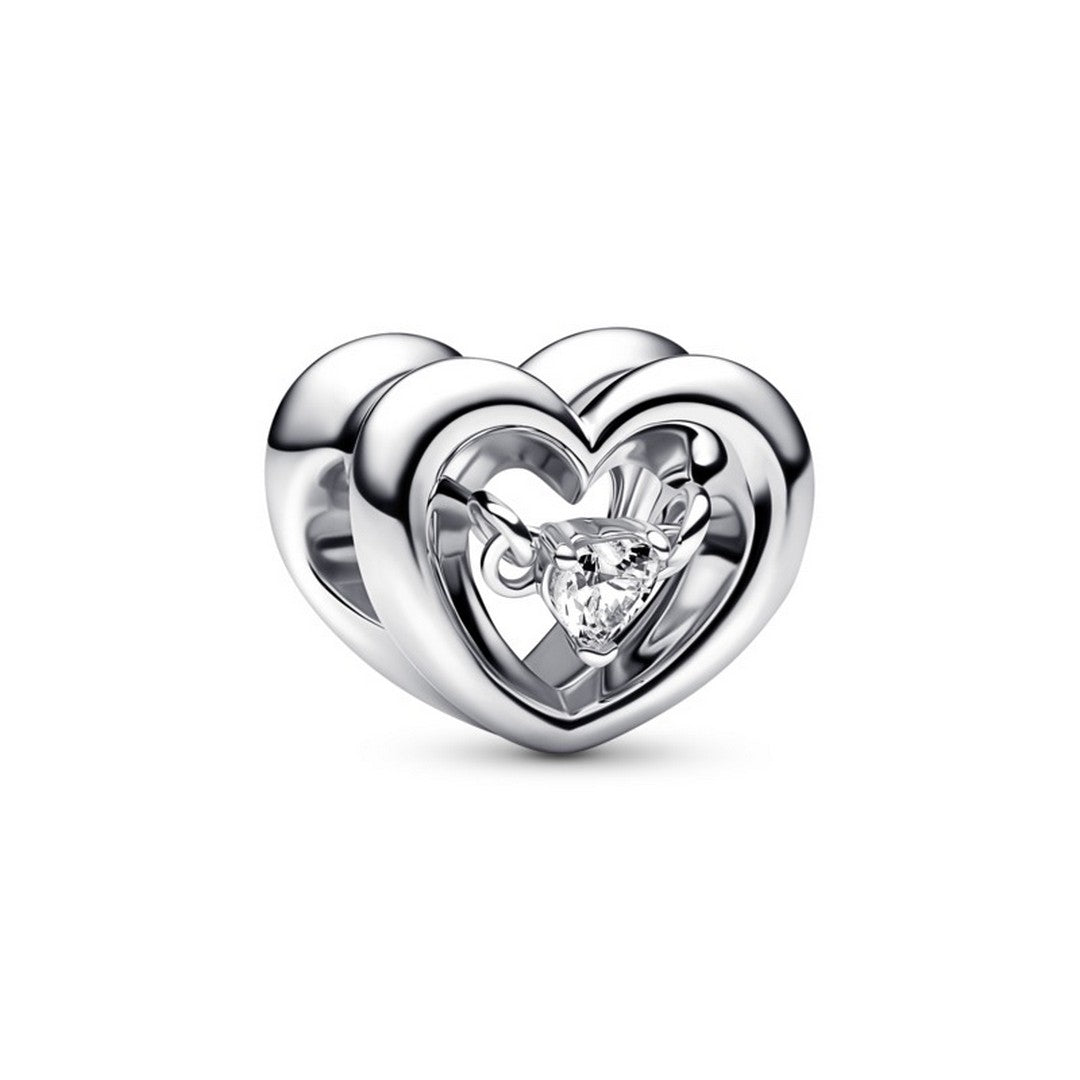 Charm Donna Pandora Cuore Splendente con Pietra - 792493C01 - Gioielleria De Patto