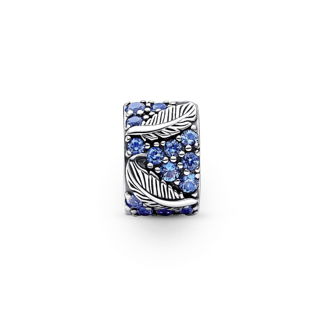 Clip Donna Pandora Piume e Pavè Blu - 792552C01