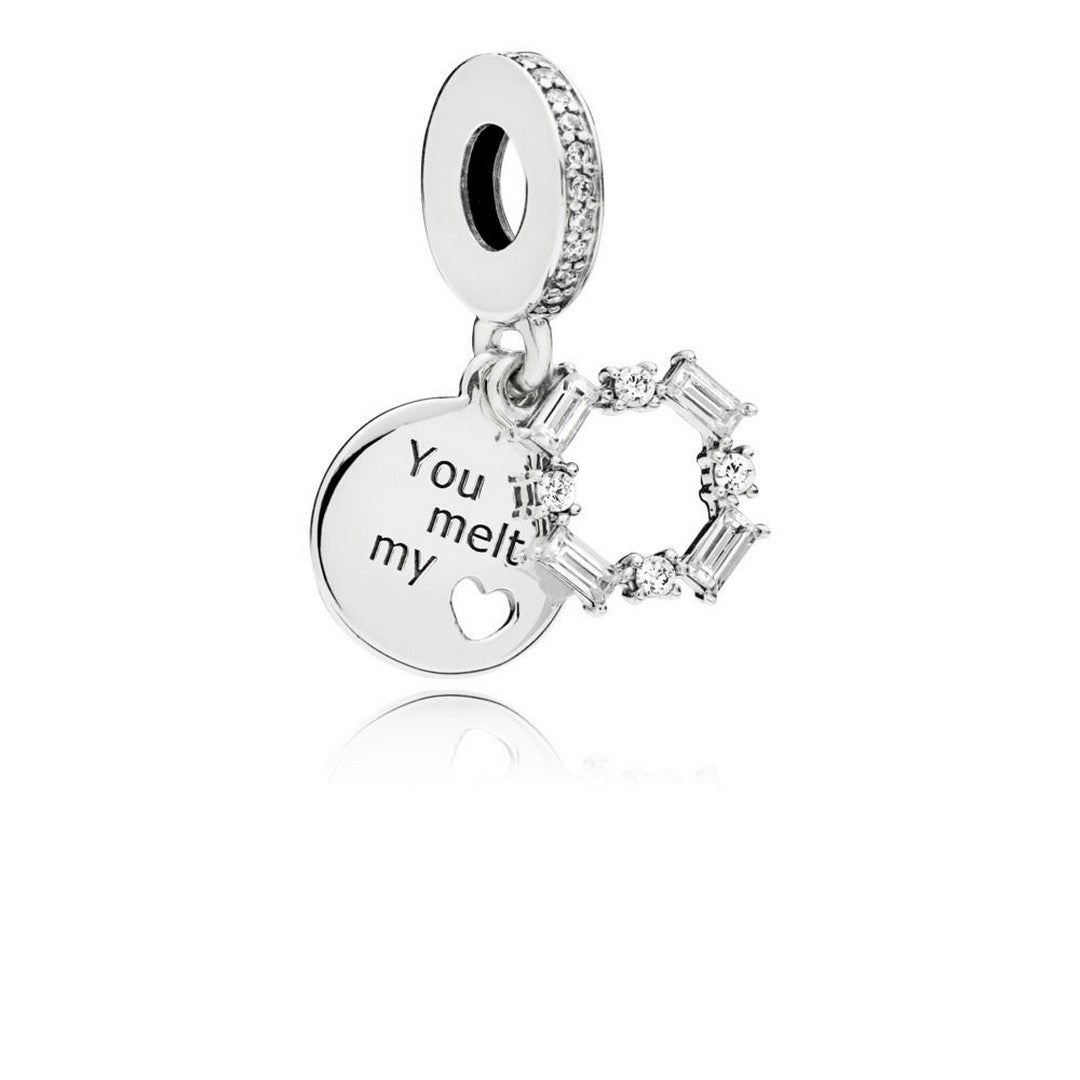 Charm Donna Pandora Incisione Ghiacciata - 797553CZ - Gioielleria De Patto