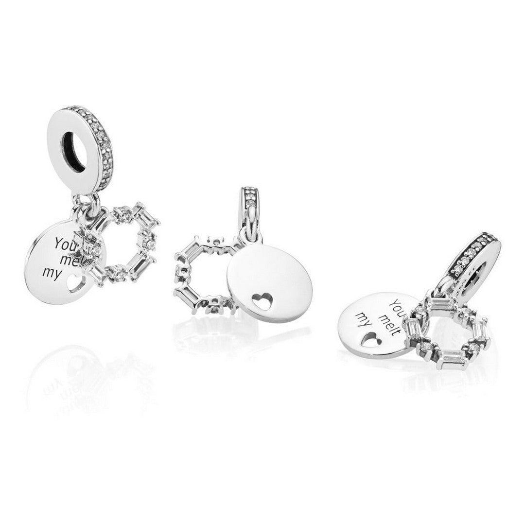 Charm Donna Pandora Incisione Ghiacciata - 797553CZ - Gioielleria De Patto