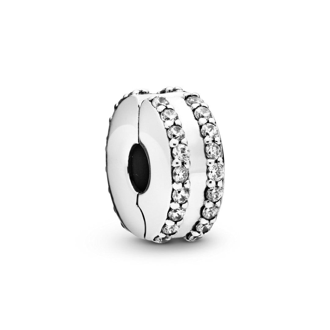 Charm Donna Pandora Clip Doppio Pavè - 798422C01 - Gioielleria De Patto