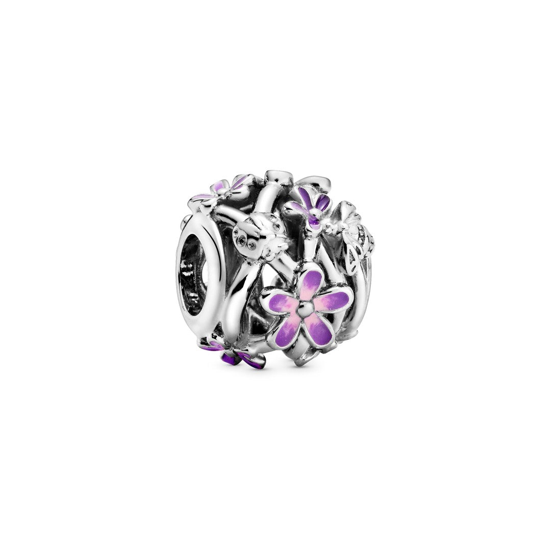Charm Donna Pandora Openwork Margherita Viola - 798772C02 - Gioielleria De Patto