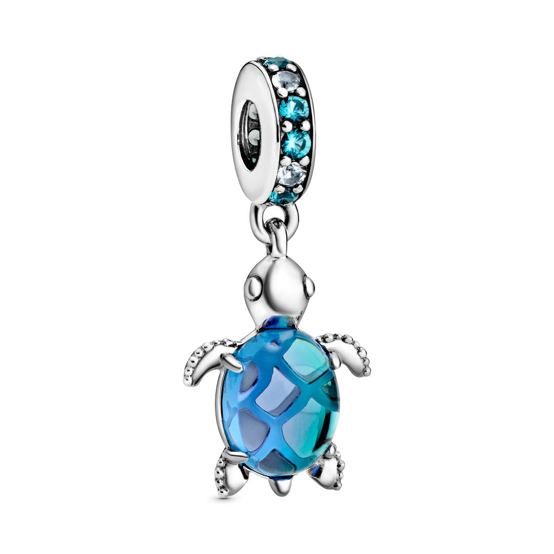 Pendente Donna Pandora Tartaruga Marina Vetro di Murano - 798939C01 - Gioielleria De Patto