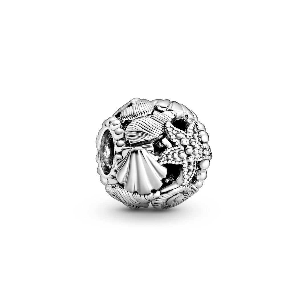 Charm Donna Pandora Openwork Stella Marina, Conchiglia e Cuore - 798950C00 - Gioielleria De Patto
