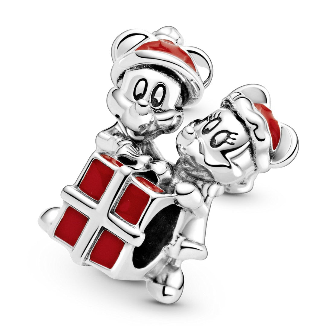 Charm Donna Pandora Disney, Mickey Mouse e Minnie con Pacchetto Regalo - 799194C01 - Gioielleria De Patto