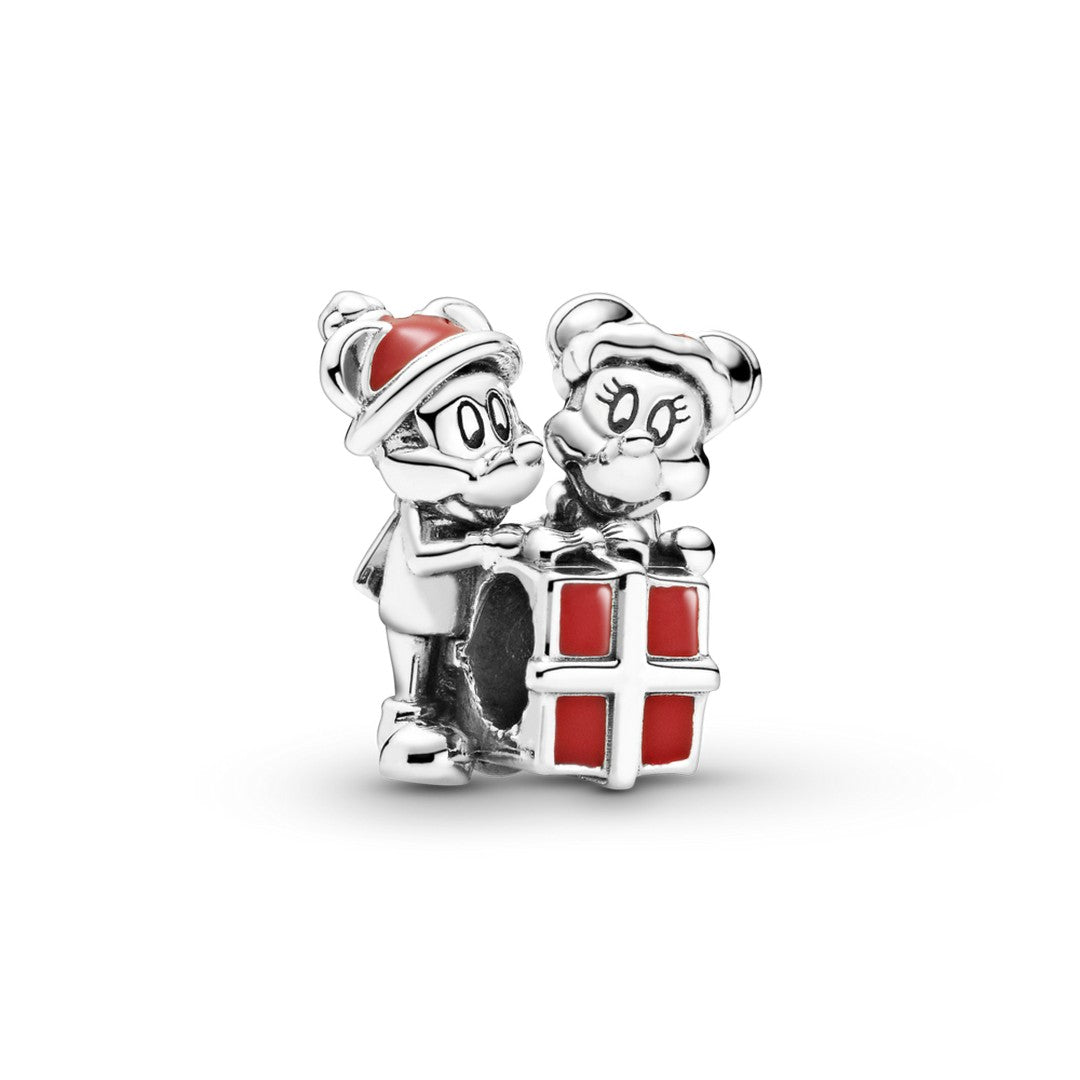 Charm Donna Pandora Disney, Mickey Mouse e Minnie con Pacchetto Regalo - 799194C01 - Gioielleria De Patto