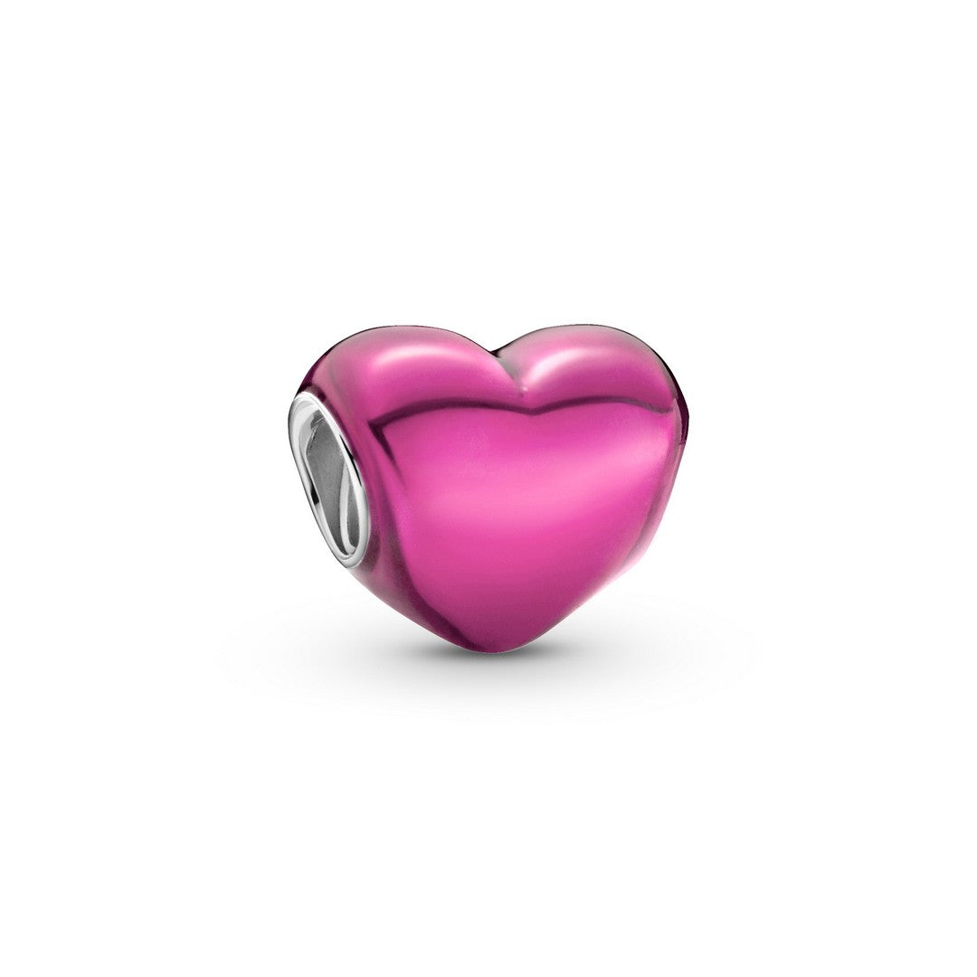 Charm Donna Pandora Cuore Metallico Rosa - 799291C03 - Gioielleria De Patto
