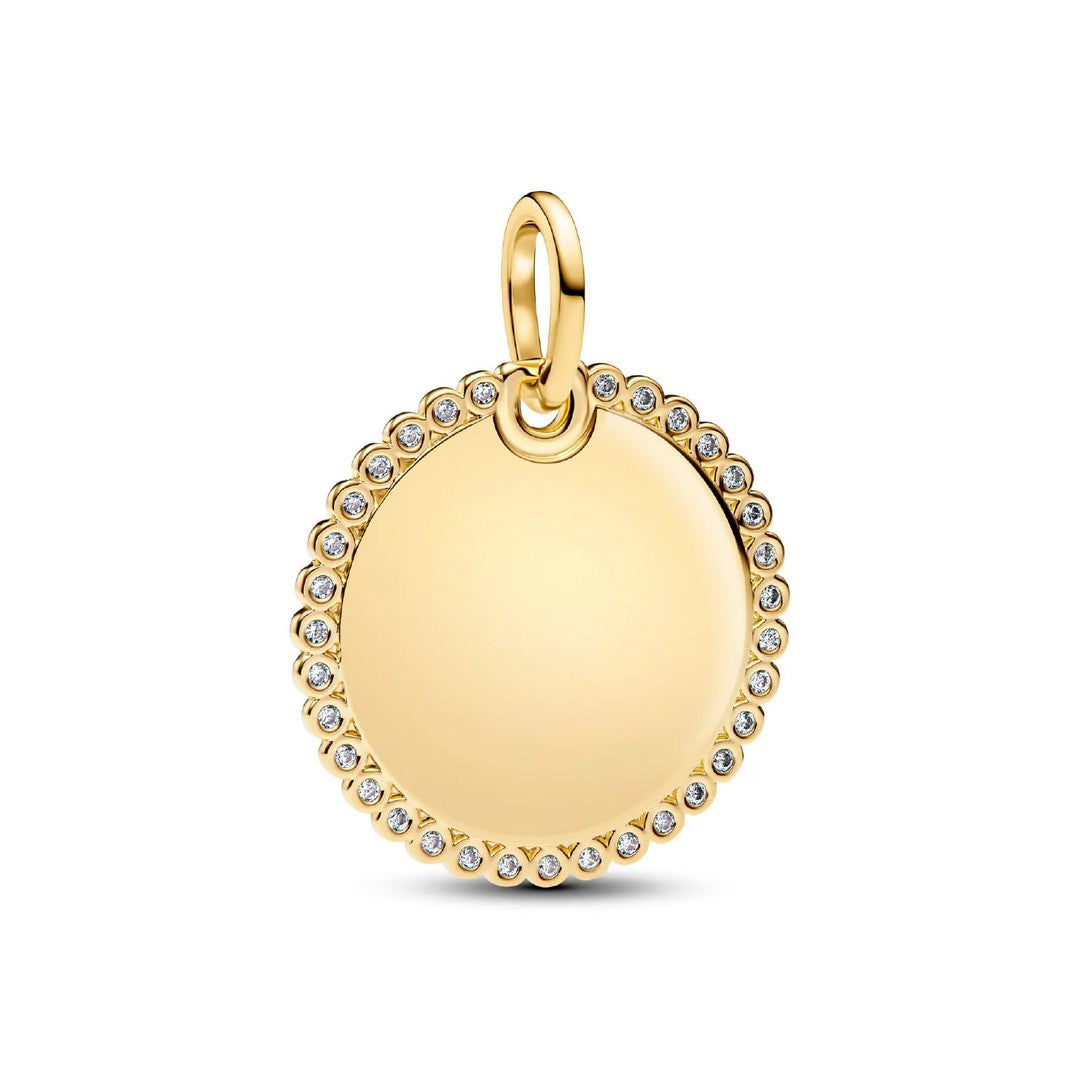 Pandora Collane Donna Pendente Medaglia Luminosa da incidere - 364007C01