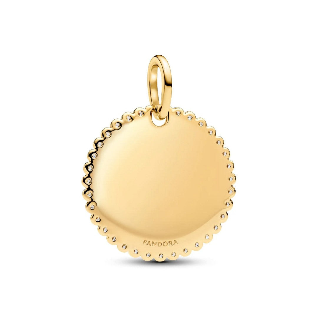 Pandora Collane Donna Pendente Medaglia Luminosa da incidere - 364007C01
