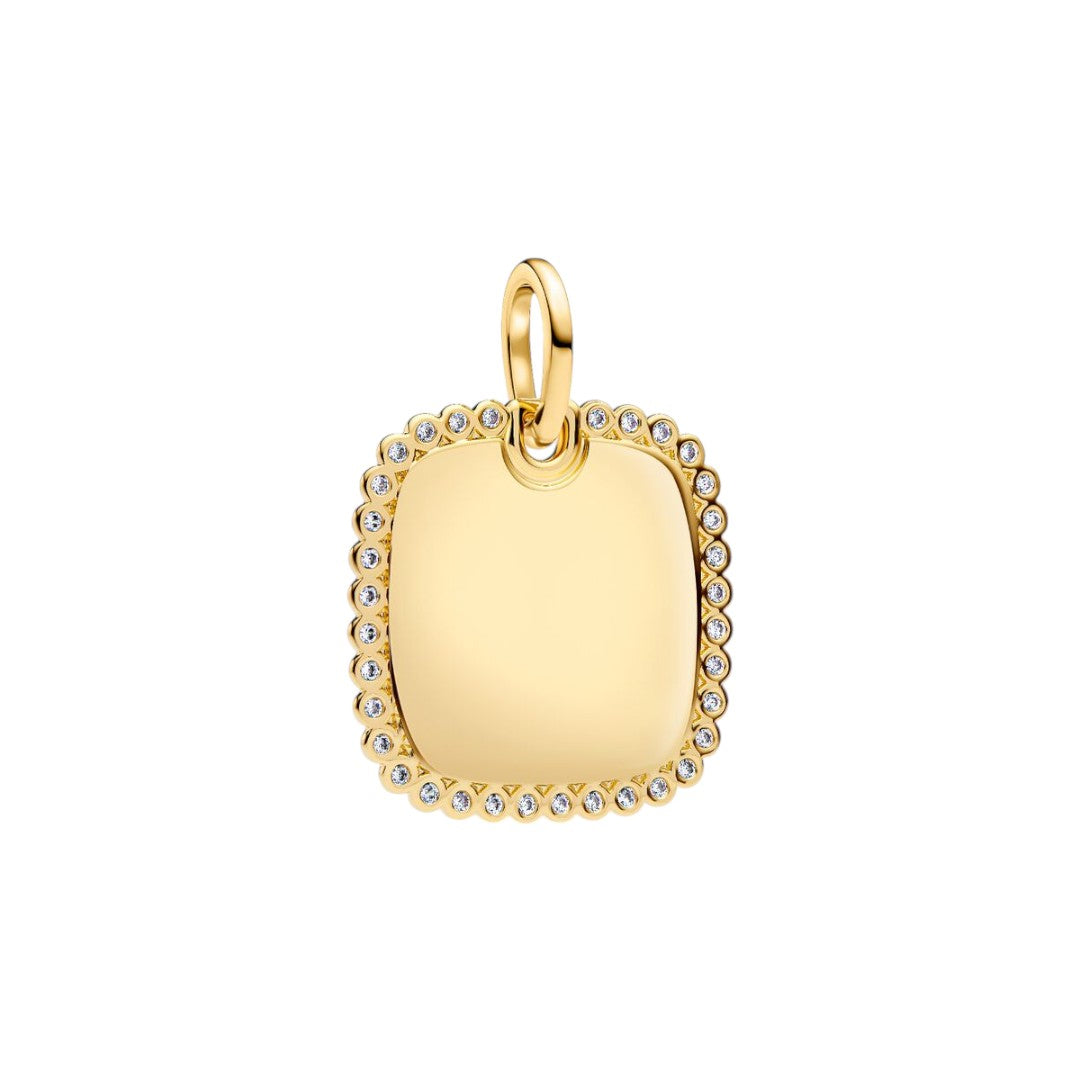 Collane Donna Pandora Pendente Medaglia Quadrata Luminosa da incidere - 364009C01