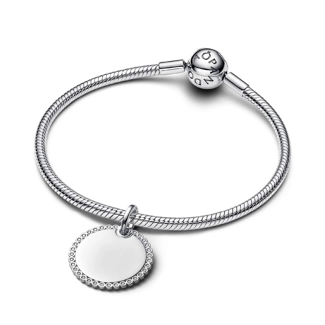 Collane Donna Pandora Pendente Medaglia Luminosa da incidere - 394007C01