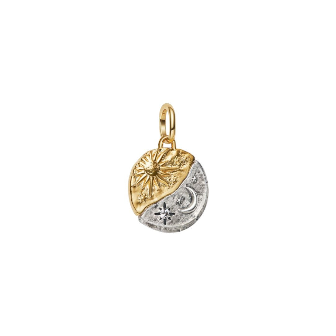 Charm Donna Pandora Medallion Sole e Luna "Ad Astra Per Aspera" - 763977C01