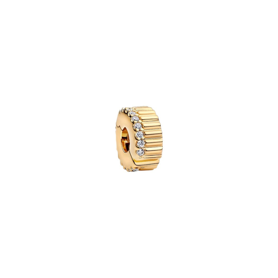 Charm Donna Pandora Clip Rigata con Pietre - 764078C01