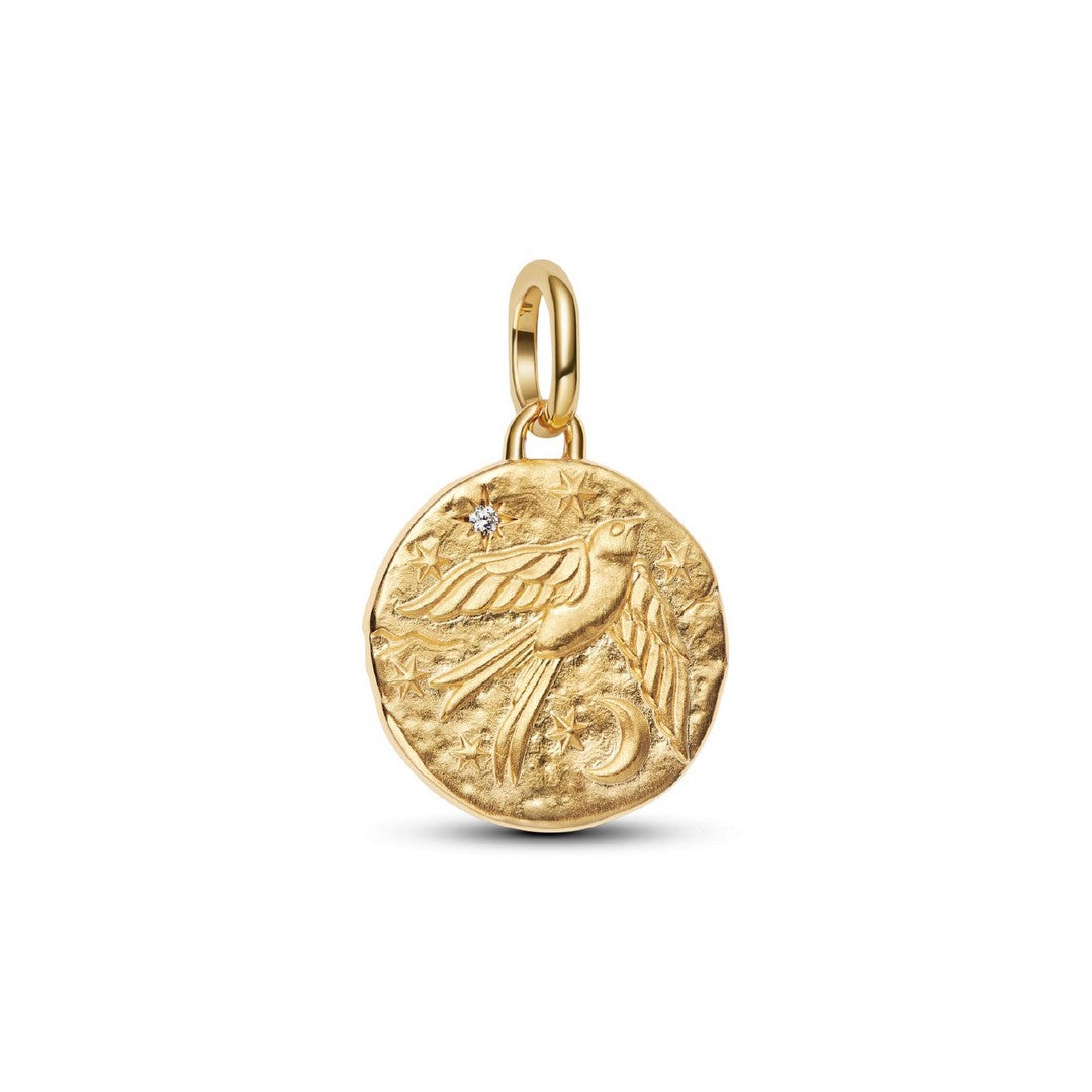 Charm Donna Pandora Medallion Rondine "Dum Vita Est Spes Est" - 764082C01