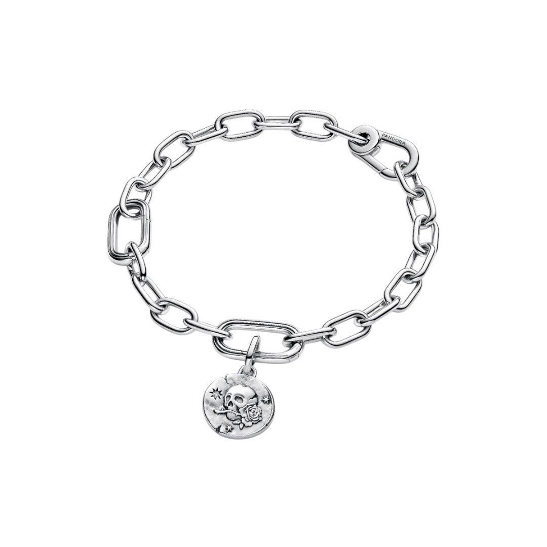 Charm Donna Pandora Medallion Teschio "Carpe Diem" - 794089C01