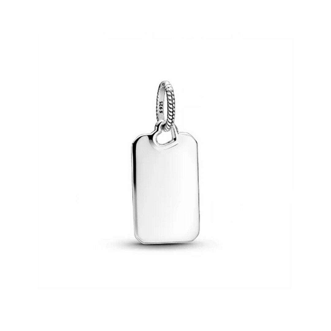 Pendente Donna Pandora Medaglia Rettangolare da incidere Argento Sterling 925 - 398611c00