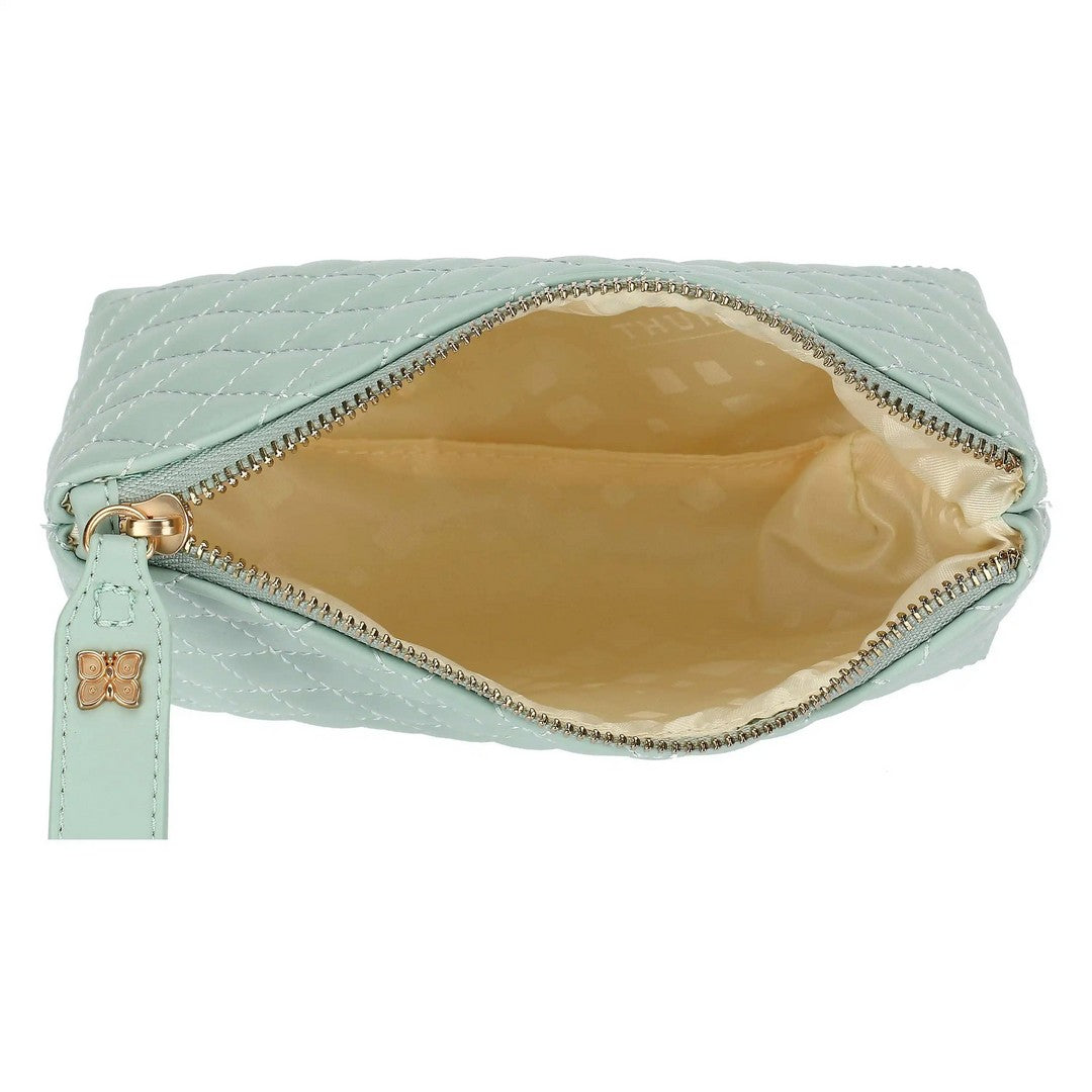 Thun Pochette in ecopelle trapuntata, verde - T10271349P00