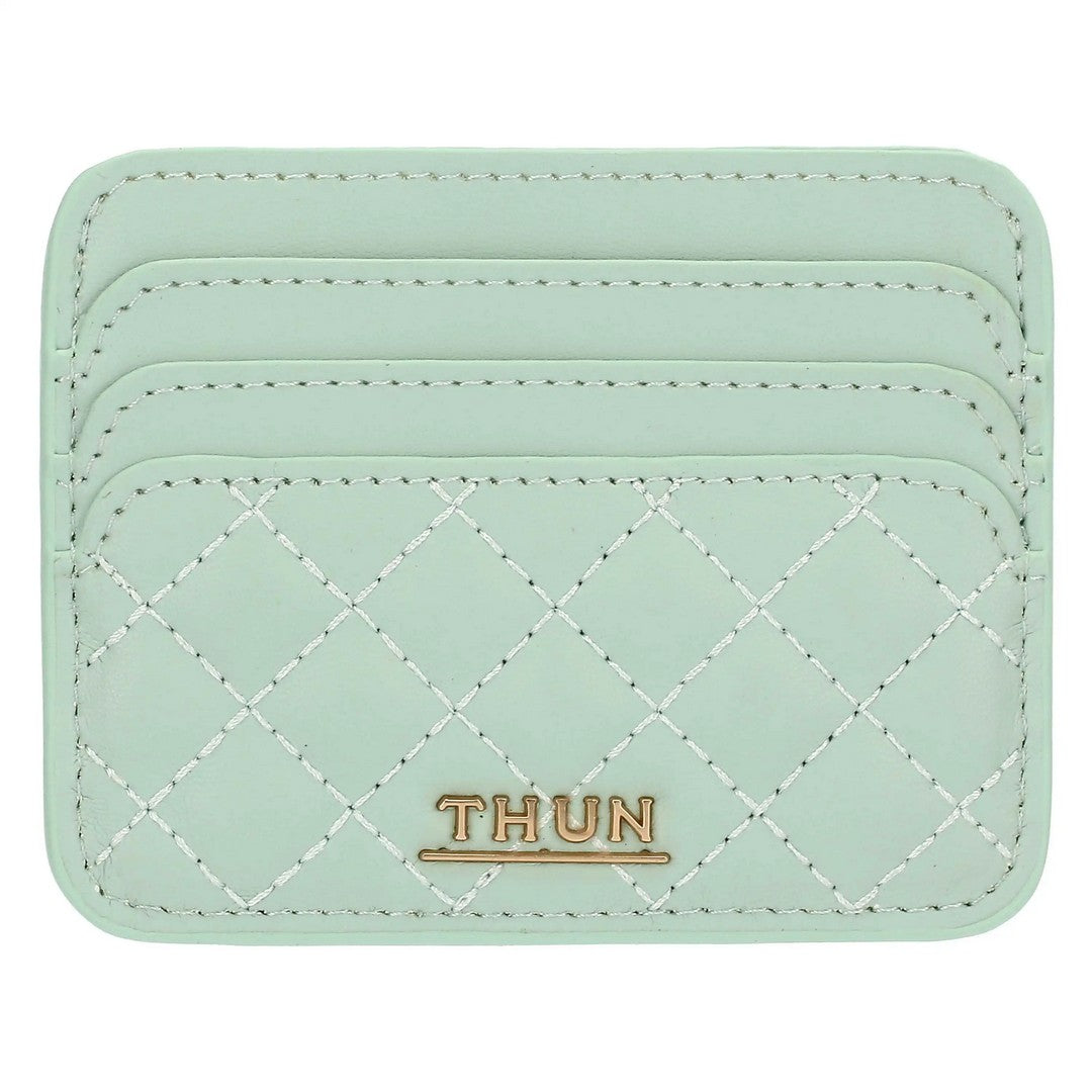 Thun Porta carte in ecopelle piccolo, verde - T10278346P00
