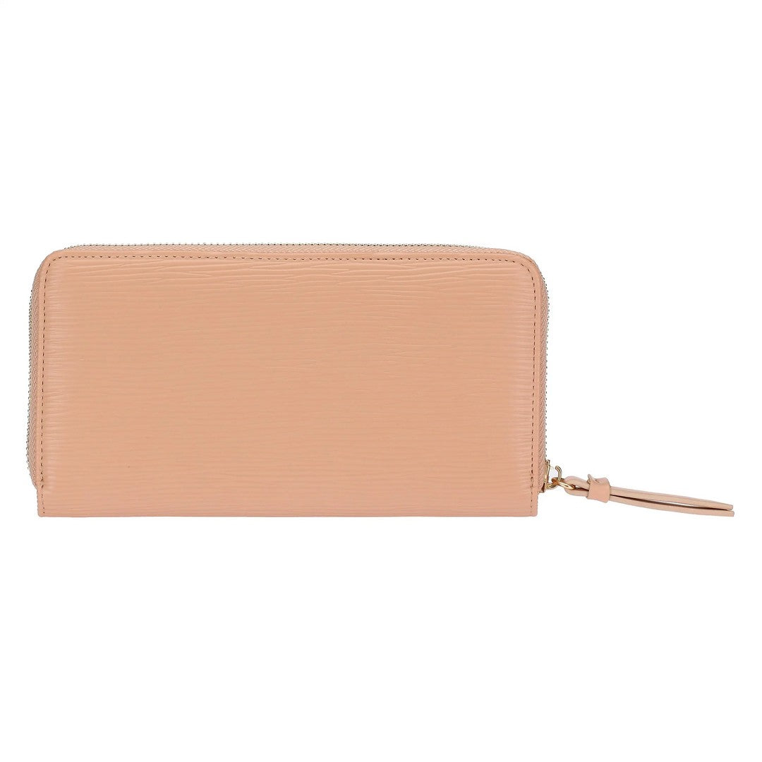 Thun Portafoglio con chiusura zip in ecopelle, rosa - T10430339P00