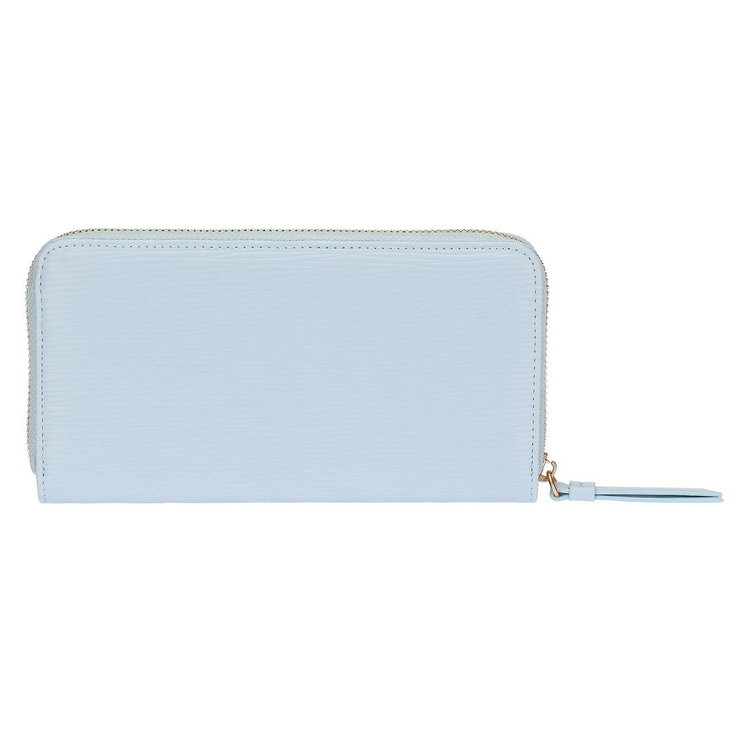 Thun Portafoglio con chiusura zip in ecopelle, azzurro - T10431339P00