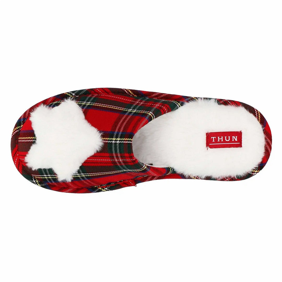Thun Pantofole in tartan con stella, 40-41 - T10751642P00