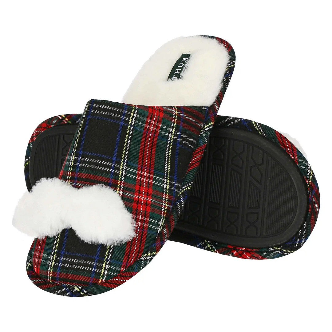 Thun Pantofole in tartan con baffo, lui - 44/45 - T10920642P00