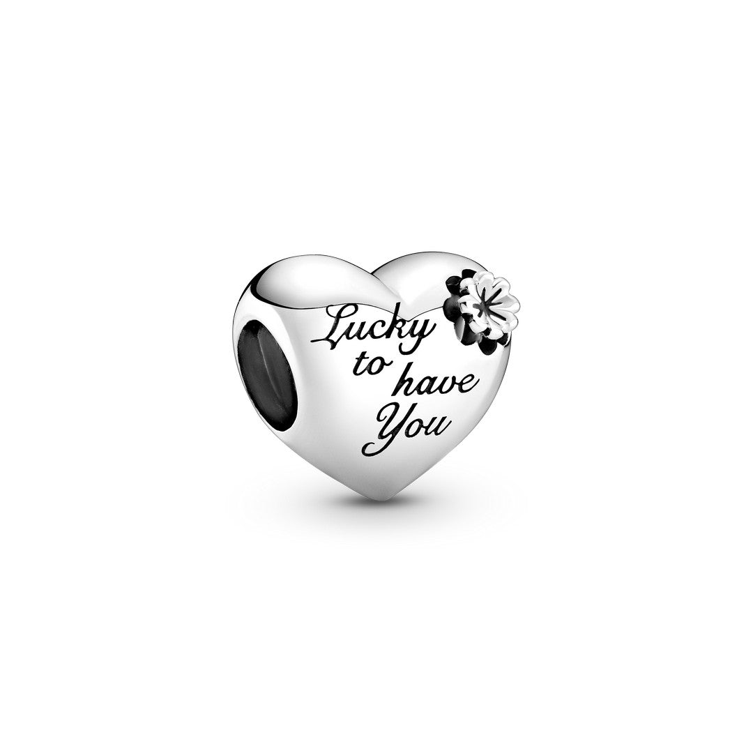 Charm Donna Pandora Cuore e Quadrifoglio - 799364C00 - Gioielleria De Patto