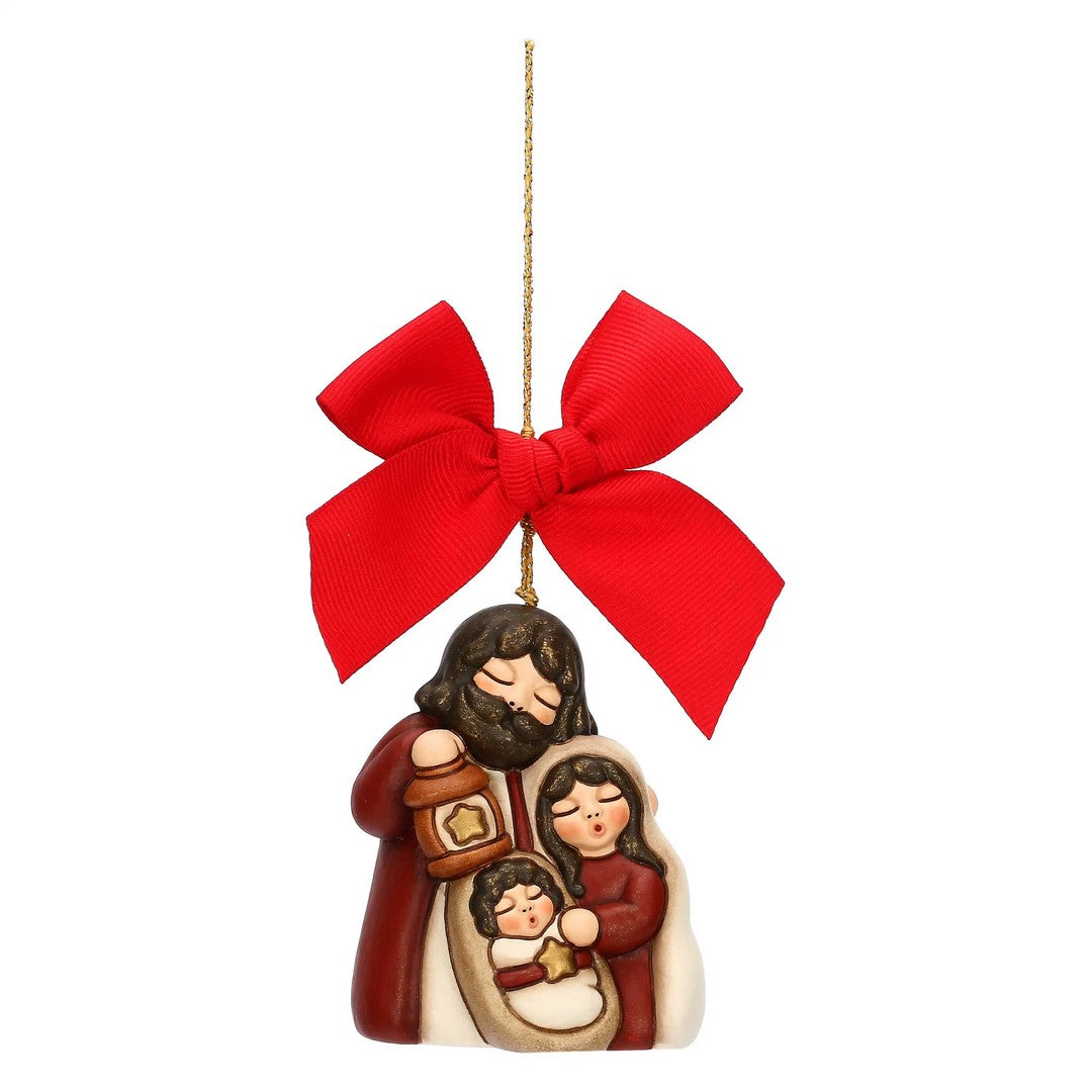 Thun Addobbo natalizio Sacra Famiglia in ceramica, maxi - T10492257A82