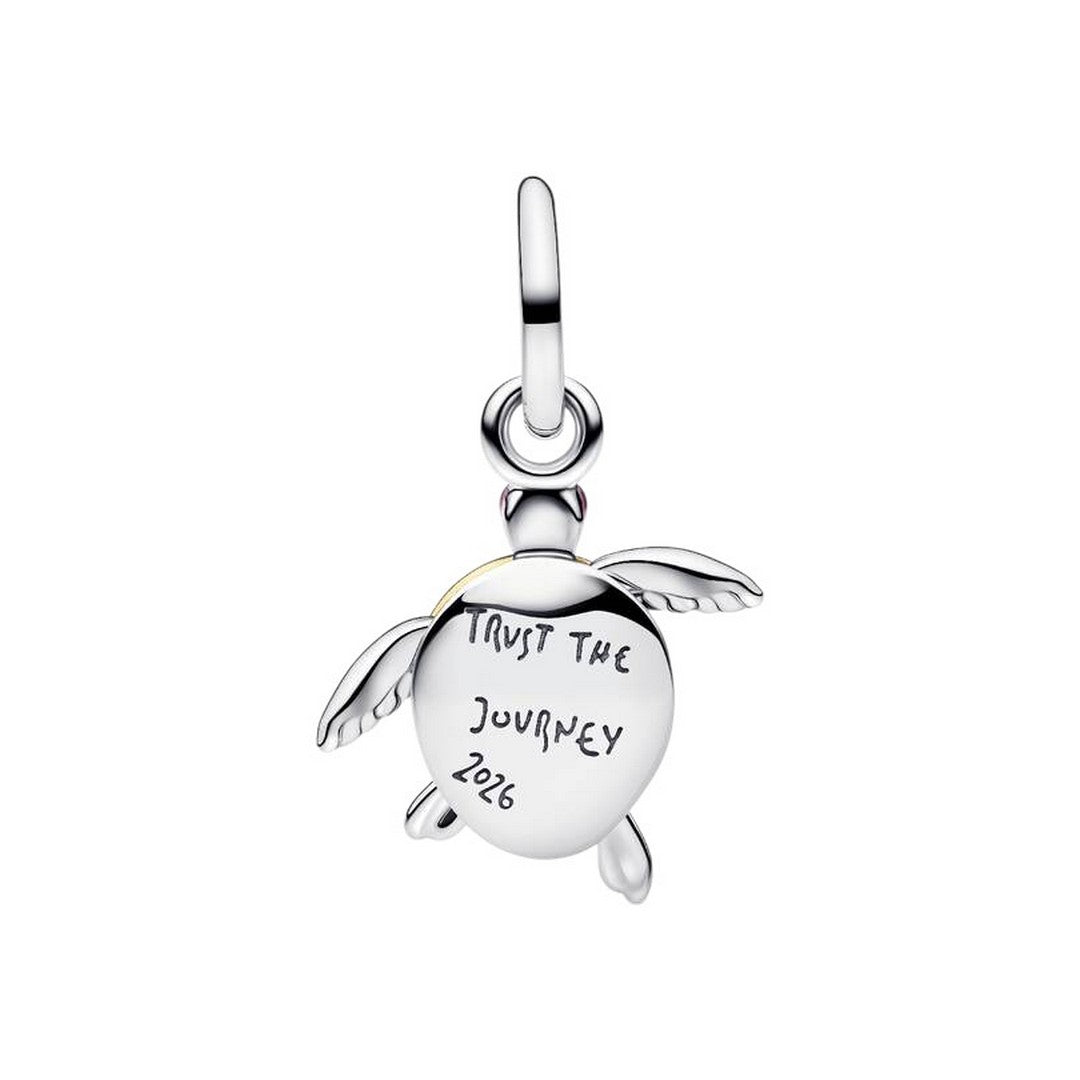 PANDORA Charms Pendente Tartaruga Marina Rosa con diamante creato in laboratorio - 764432C01