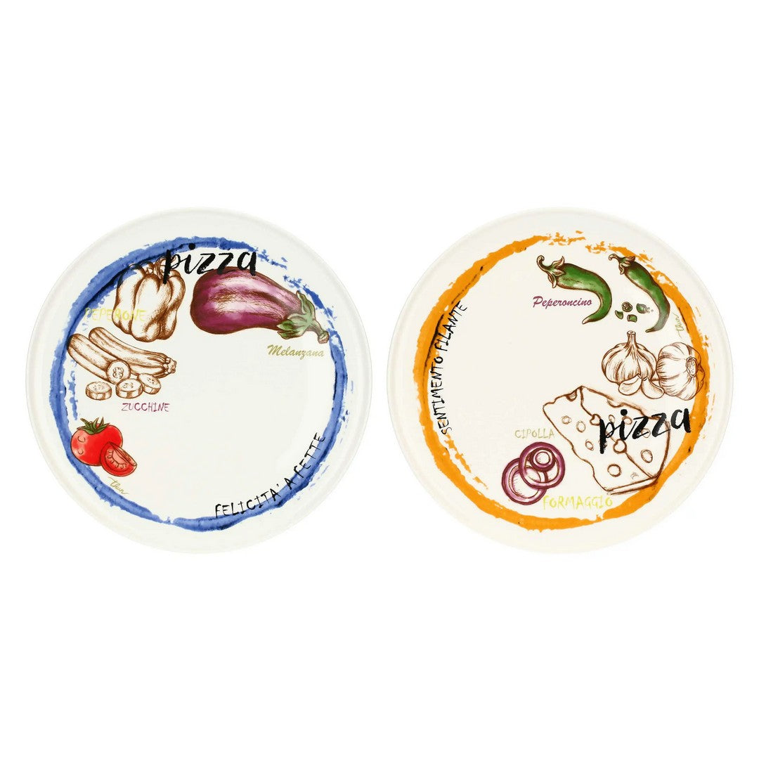Thun Set 2 piatti pizza Acqua e Farina, arancio e blu - T11467089P00