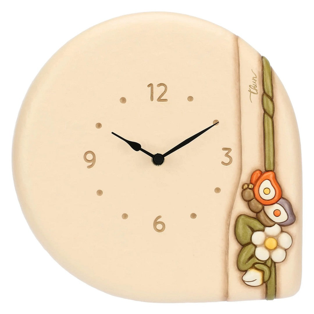 Thun Orologio da parete con farfalla e fiori in ceramica Country Bloom - T10100220H90
