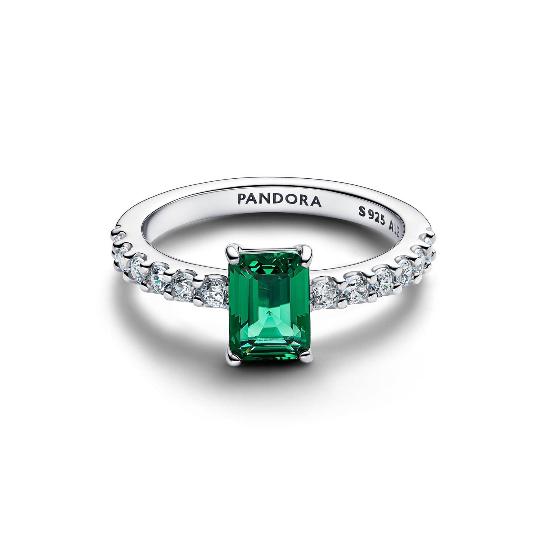 Pandora Moments Anello Donna Taglio Baguette Verde - 194506C01