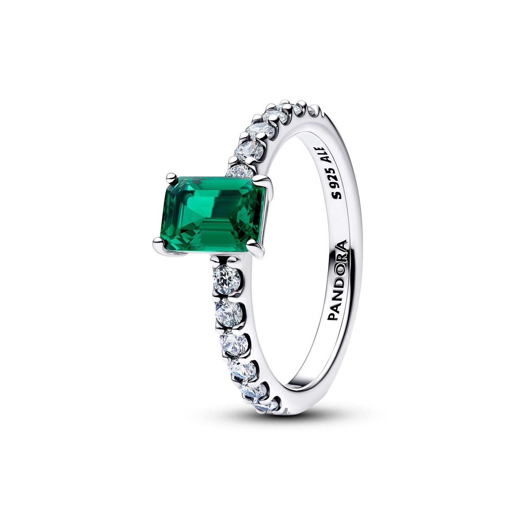 Pandora Moments Anello Donna Taglio Baguette Verde - 194506C01