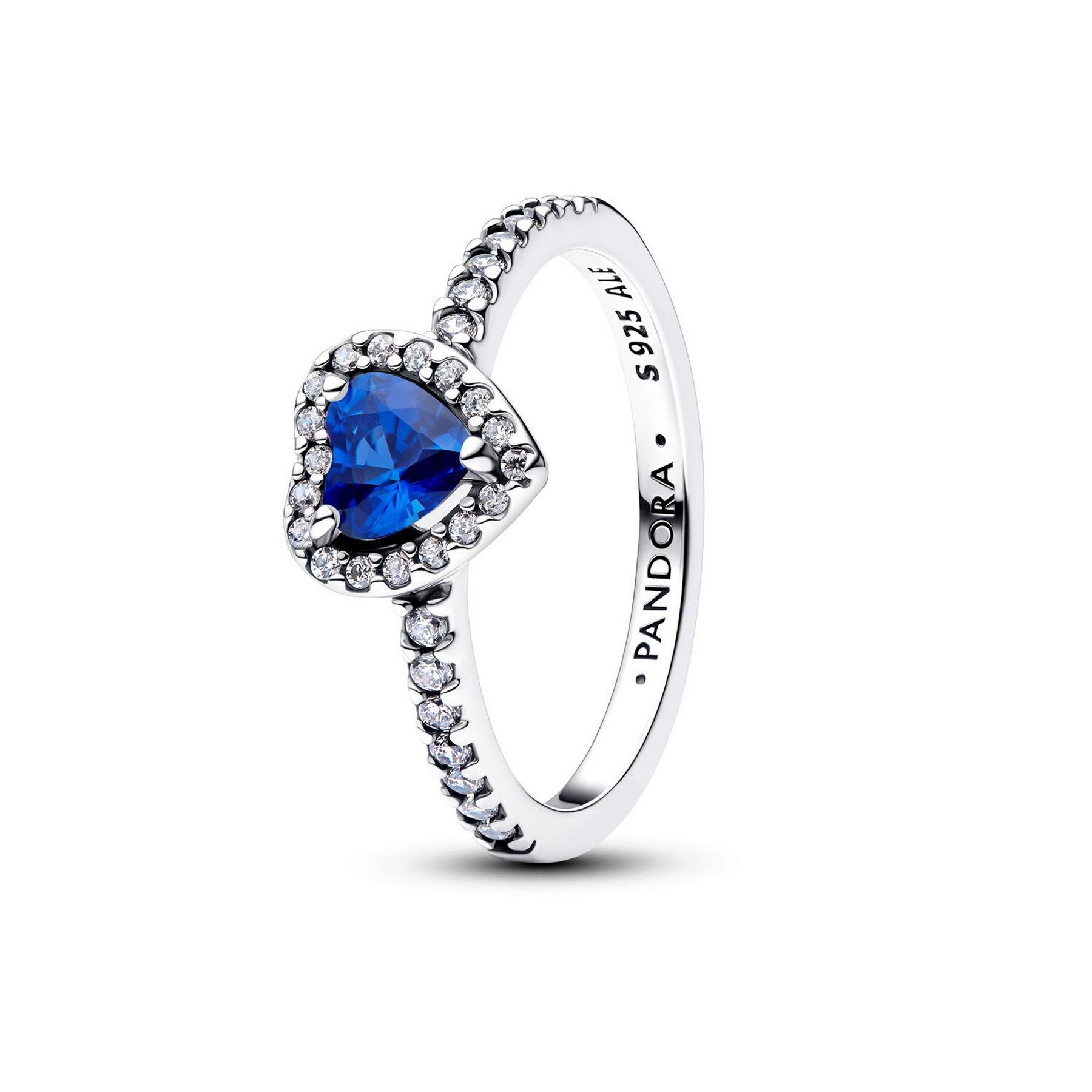 Pandora Moments Anello Donna Cuore in Rilievo Blu Intenso - 198421C09