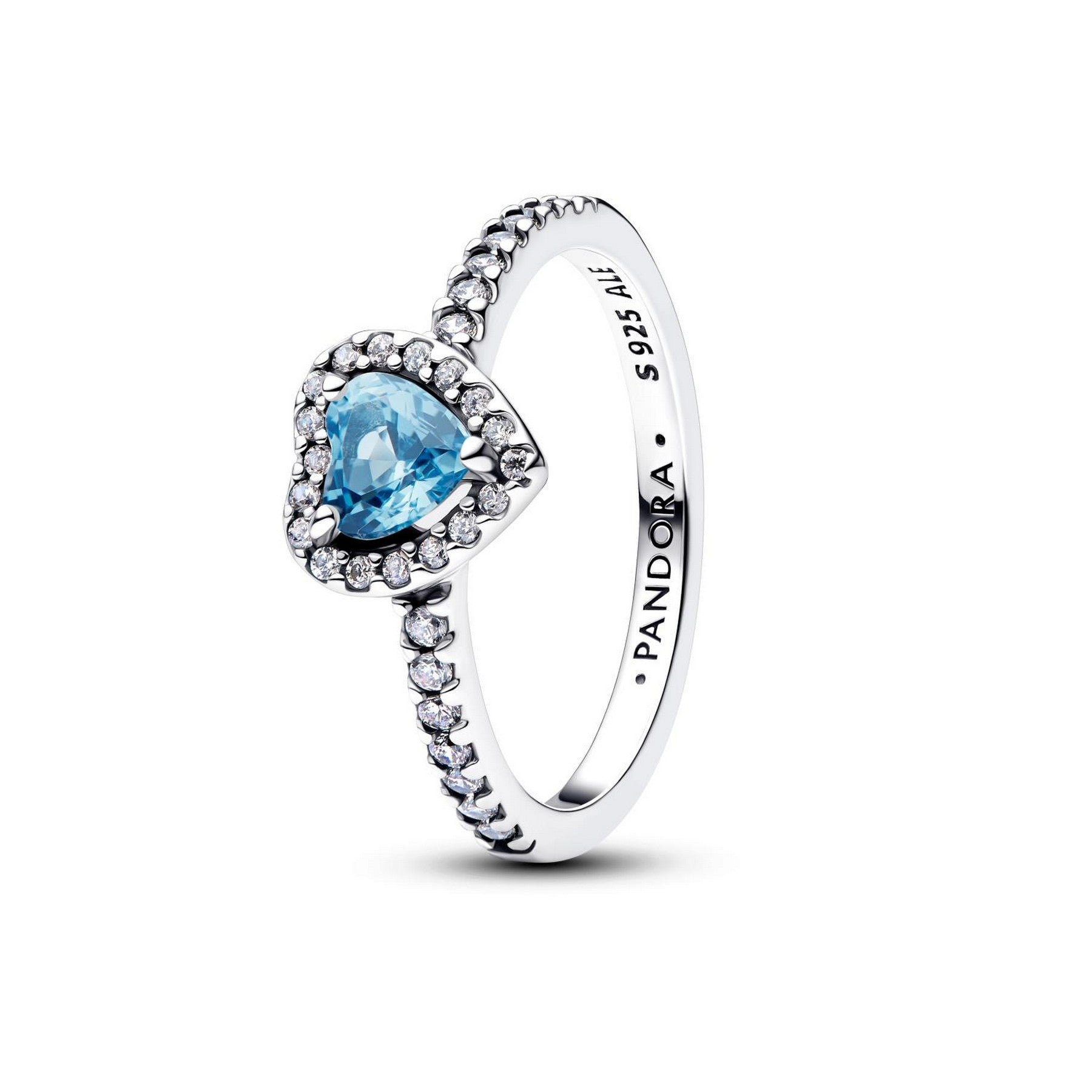 Pandora Moments Anello Donna Cuore in Rilievo Azzurro - 198421C10