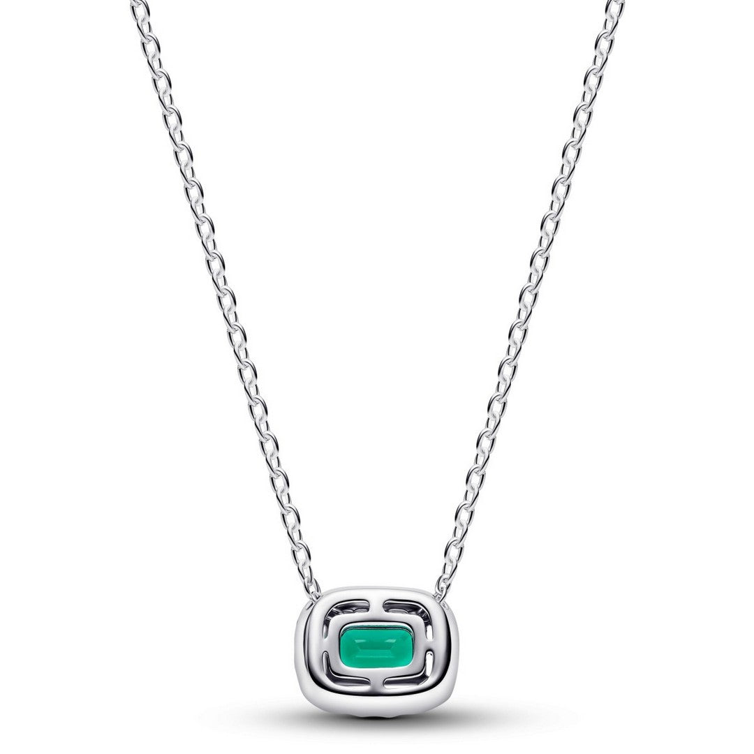Pandora Moments Collane Donna Collana Punto Luce Rettangolo Verde - 394503C01