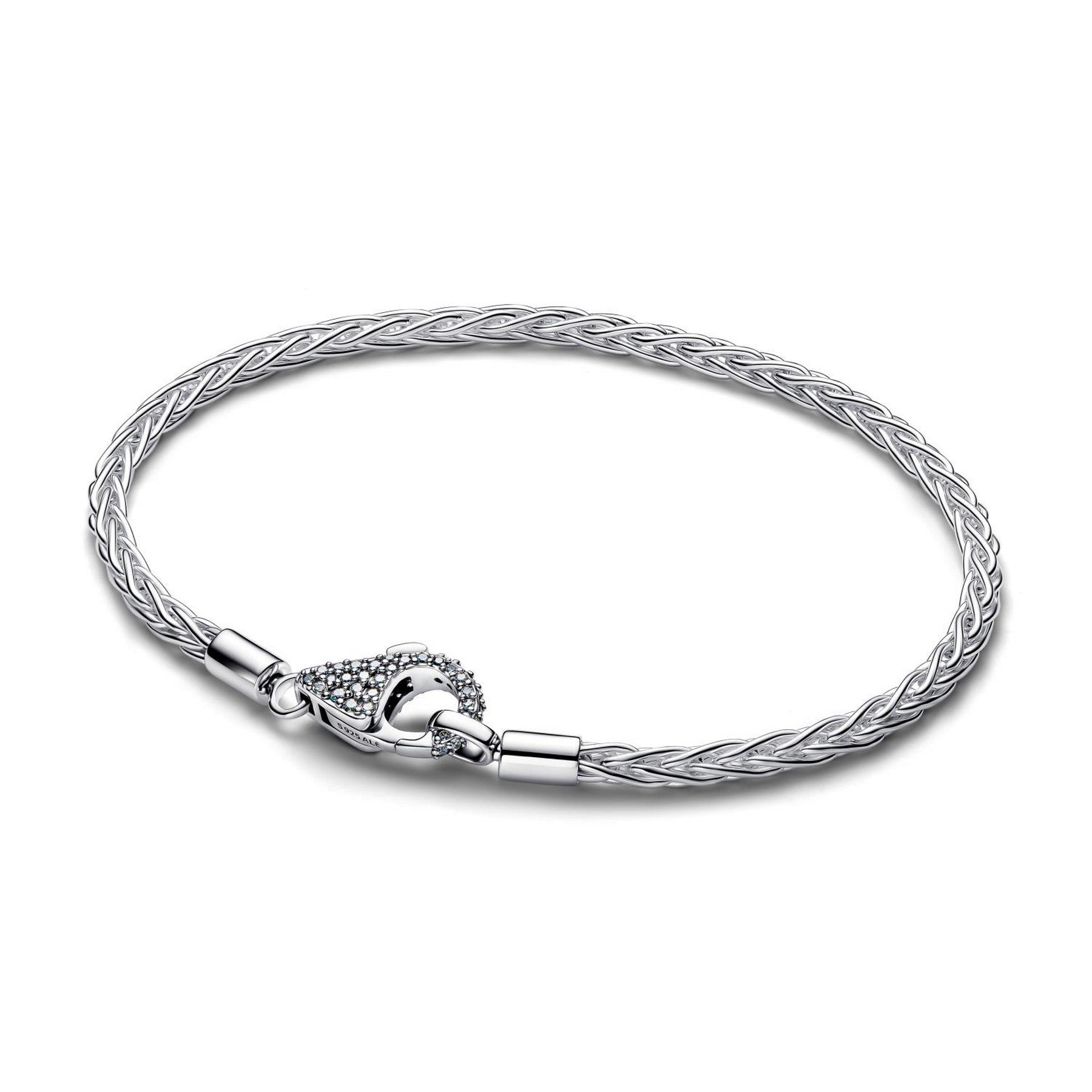 Pandora Moments Bracciale Donna Bracciale Maglia Coda di Volpe con Chiusura Pavè - 594462C01